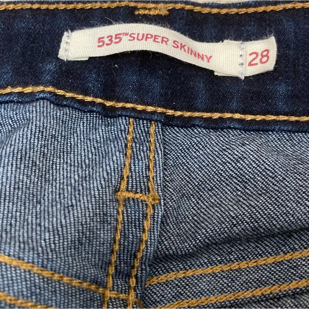 Levi’s 535 Super Skinny Dark Wash Jeans, Leggings, Jeggings, Women’s 28 - Picture 2 of 9
